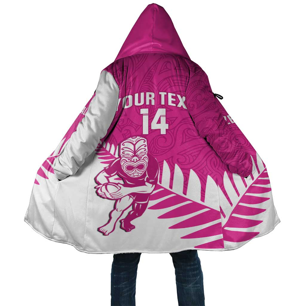 New Zealand Silver Fern Rugby Custom Cloak Go All Black Maori Pink Version - Aussie Hoodie
