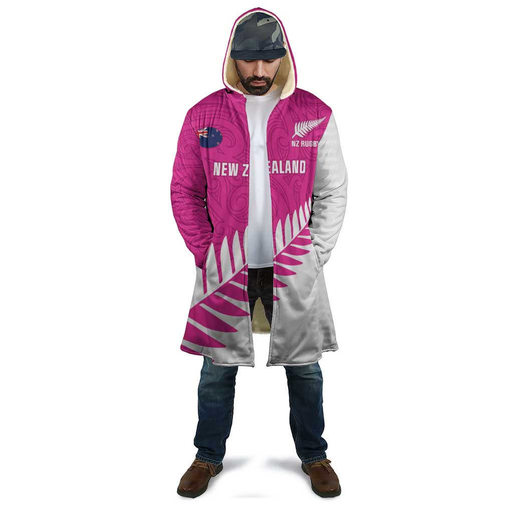 New Zealand Silver Fern Rugby Custom Cloak Go All Black Maori Pink Version - Aussie Hoodie