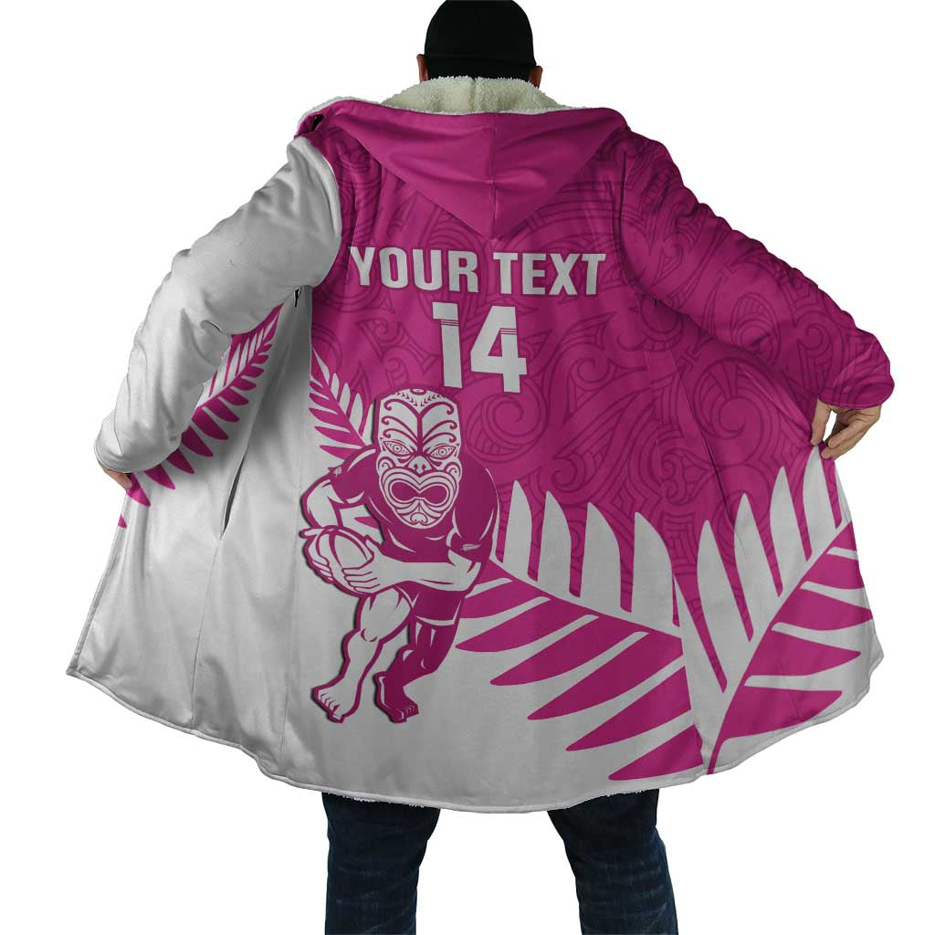 New Zealand Silver Fern Rugby Custom Cloak Go All Black Maori Pink Version - Aussie Hoodie