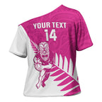 New Zealand Silver Fern Rugby Custom Cross Shoulder Shirt Go All Black Maori Pink Version - Aussie Hoodie