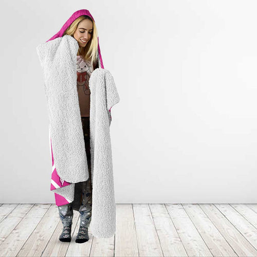 New Zealand Silver Fern Rugby Custom Hooded Blanket Go All Black Maori Pink Version