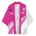 New Zealand Silver Fern Rugby Custom Kimono Go All Black Maori Pink Version - Aussie Hoodie