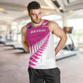 New Zealand Silver Fern Rugby Custom Men Tank Top Go All Black Maori Pink Version