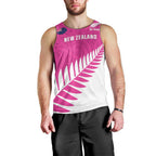 New Zealand Silver Fern Rugby Custom Men Tank Top Go All Black Maori Pink Version