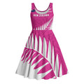 New Zealand Silver Fern Rugby Custom Midi Dress Go All Black Maori Pink Version - Aussie Hoodie