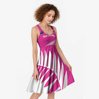 New Zealand Silver Fern Rugby Custom Midi Dress Go All Black Maori Pink Version - Aussie Hoodie