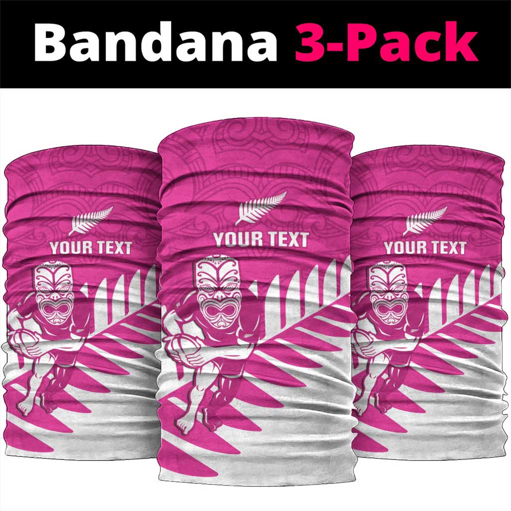 New Zealand Silver Fern Rugby Custom Neck Gaiter Go All Black Maori Pink Version - Aussie Hoodie