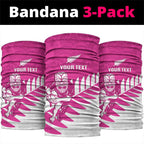 New Zealand Silver Fern Rugby Custom Neck Gaiter Go All Black Maori Pink Version - Aussie Hoodie