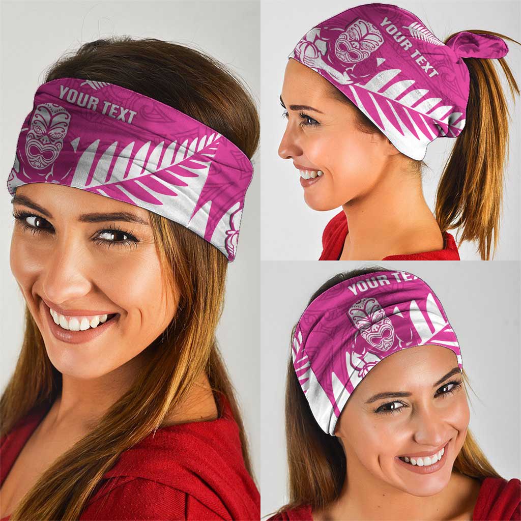 New Zealand Silver Fern Rugby Custom Neck Gaiter Go All Black Maori Pink Version - Aussie Hoodie