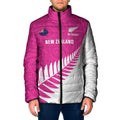 New Zealand Silver Fern Rugby Custom Padded Jacket Go All Black Maori Pink Version - Aussie Hoodie
