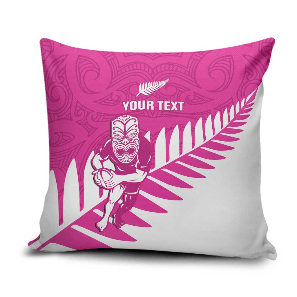 New Zealand Silver Fern Rugby Custom Pillow Cover Go All Black Maori Pink Version - Aussie Hoodie