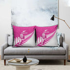 New Zealand Silver Fern Rugby Custom Pillow Cover Go All Black Maori Pink Version - Aussie Hoodie