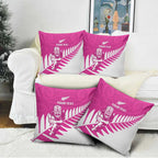 New Zealand Silver Fern Rugby Custom Pillow Cover Go All Black Maori Pink Version - Aussie Hoodie