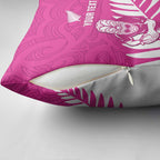 New Zealand Silver Fern Rugby Custom Pillow Cover Go All Black Maori Pink Version - Aussie Hoodie