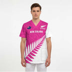 New Zealand Silver Fern Rugby Custom Scrub Top Go All Black Maori Pink Version - Aussie Hoodie