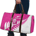 New Zealand Silver Fern Rugby Custom Travel Bag Go All Black Maori Pink Version - Aussie Hoodie