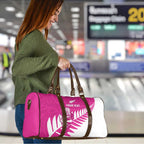 New Zealand Silver Fern Rugby Custom Travel Bag Go All Black Maori Pink Version - Aussie Hoodie