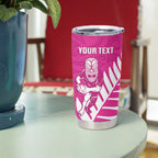 New Zealand Silver Fern Rugby Custom Tumbler Cup Go All Black Maori Pink Version