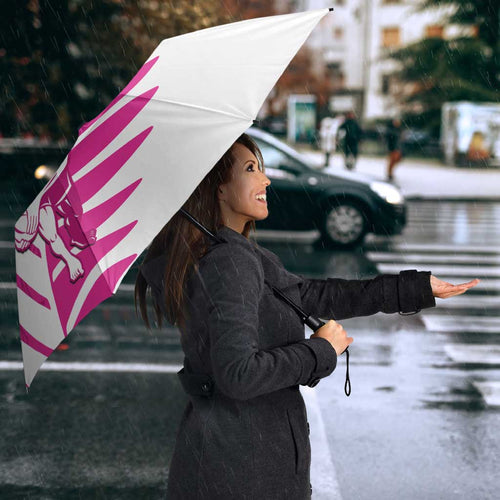 New Zealand Silver Fern Rugby Custom Umbrella Go All Black Maori Pink Version - Aussie Hoodie