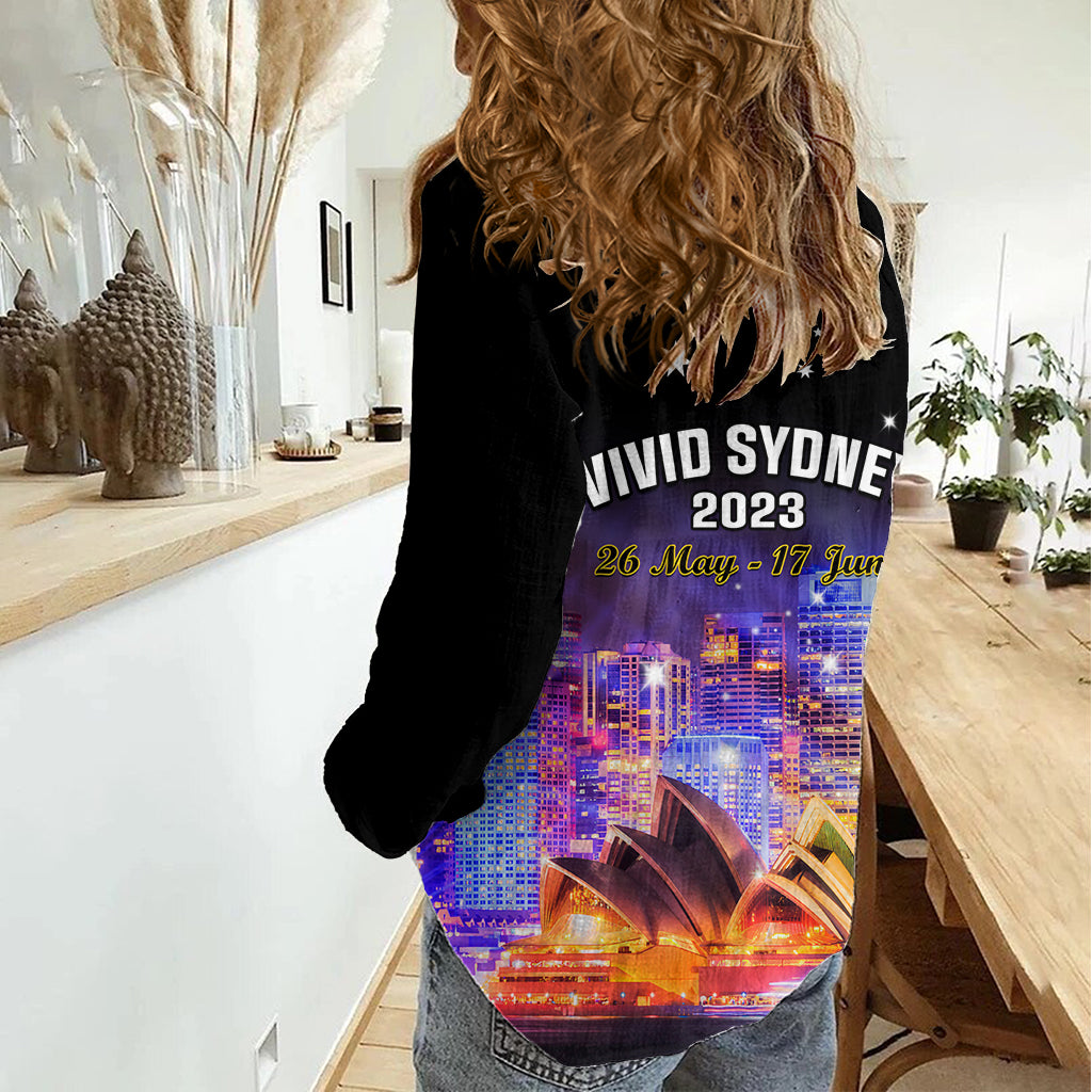 Australia Vivid Sydney 2023 Women Casual Shirt Aussie Proud Sydney Opera House LT14