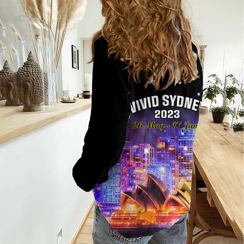 Australia Vivid Sydney 2023 Women Casual Shirt Aussie Proud Sydney Opera House LT14