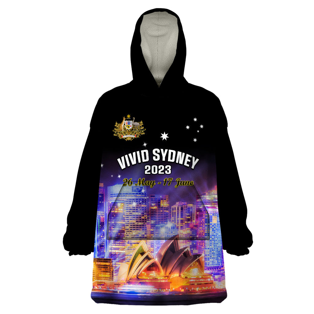 personalised-australia-vivid-sydney-2023-wearable-blanket-hoodie-aussie-proud-sydney-opera-house