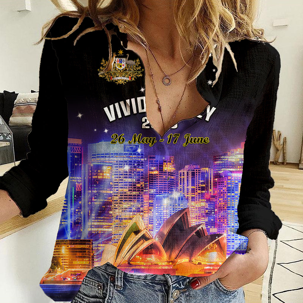 personalised-australia-vivid-sydney-2023-women-casual-shirt-aussie-proud-sydney-opera-house