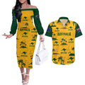 australia-soccer-couples-matching-off-the-shoulder-long-sleeve-dress-and-hawaiian-shirt-matildas-world-cup-2023-tropical-style