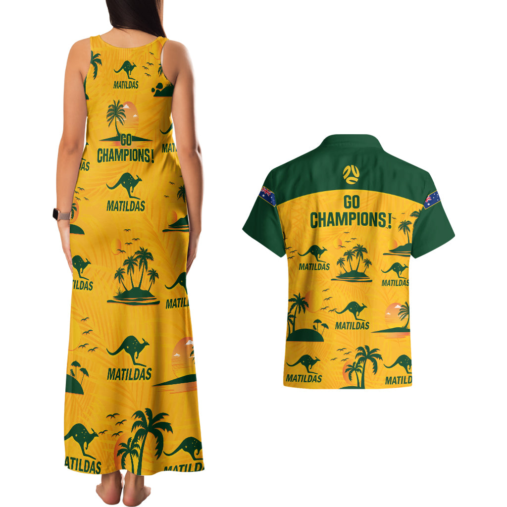 australia-soccer-couples-matching-tank-maxi-dress-and-hawaiian-shirt-matildas-world-cup-2023-tropical-style