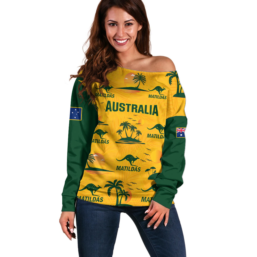 australia-soccer-off-shoulder-sweater-matildas-world-cup-2023-tropical-style