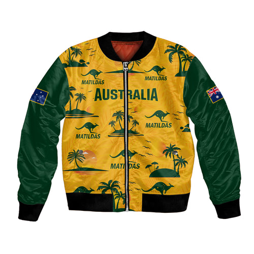 custom-australia-soccer-bomber-jacket-matildas-world-cup-2023-tropical-style