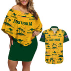custom-australia-soccer-couples-matching-off-shoulder-short-dress-and-hawaiian-shirt-matildas-world-cup-2023-tropical-style