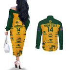 custom-australia-soccer-couples-matching-off-the-shoulder-long-sleeve-dress-and-long-sleeve-button-shirts-matildas-world-cup-2023-tropical-style