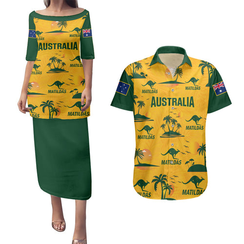 custom-australia-soccer-couples-matching-puletasi-dress-and-hawaiian-shirt-matildas-world-cup-2023-tropical-style