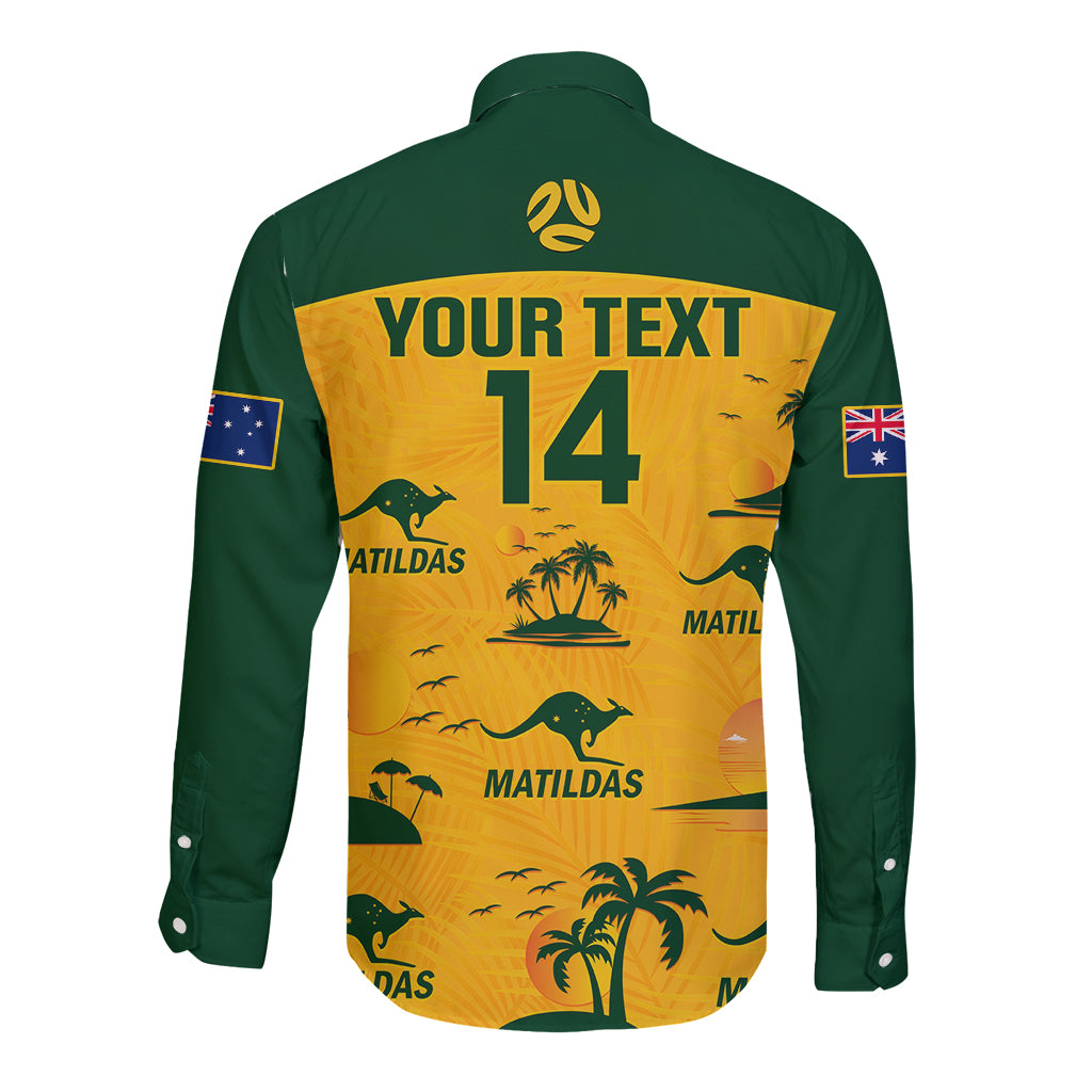 custom-australia-soccer-long-sleeve-button-shirt-matildas-world-cup-2023-tropical-style