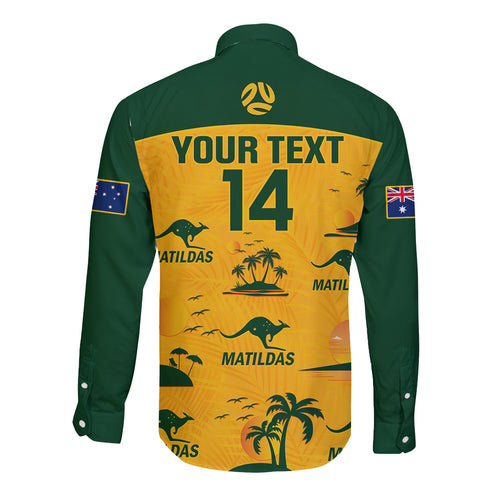 custom-australia-soccer-long-sleeve-button-shirt-matildas-world-cup-2023-tropical-style