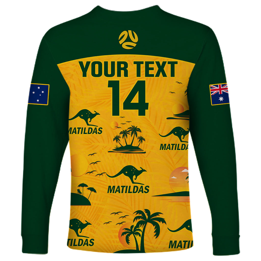 custom-australia-soccer-long-sleeve-shirt-matildas-world-cup-2023-tropical-style