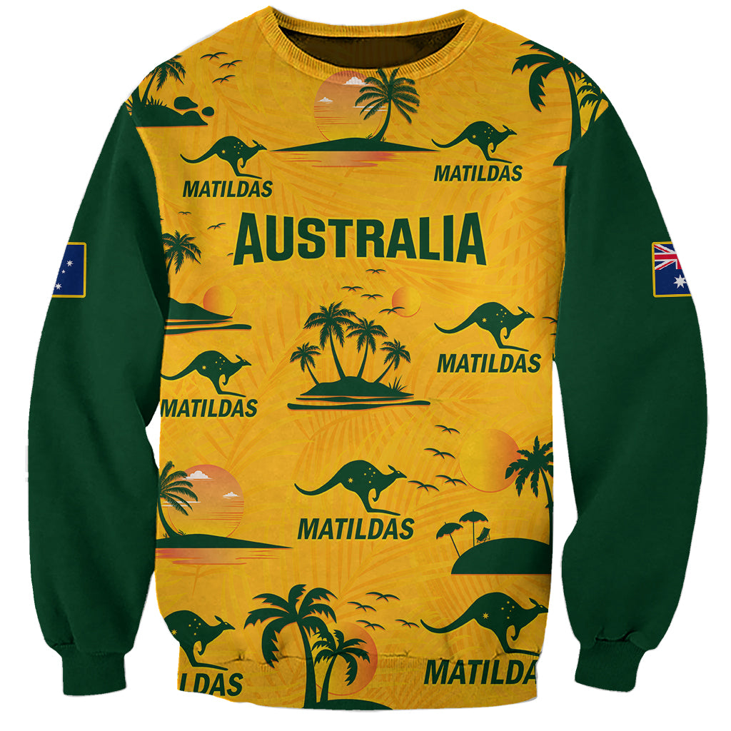custom-australia-soccer-sweatshirt-matildas-world-cup-2023-tropical-style
