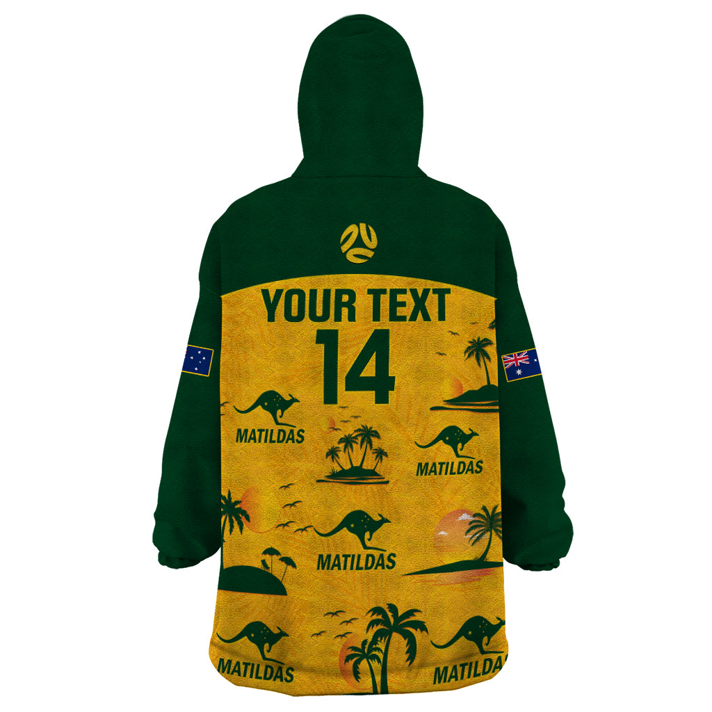 custom-australia-soccer-wearable-blanket-hoodie-matildas-world-cup-2023-tropical-style