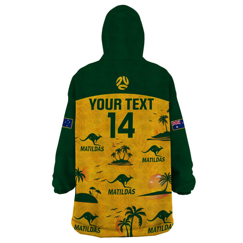 custom-australia-soccer-wearable-blanket-hoodie-matildas-world-cup-2023-tropical-style