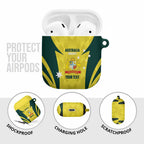 Australia Cricket Custom AirPods Case Go Aussie Dynamic Yellow - Aussie Hoodie