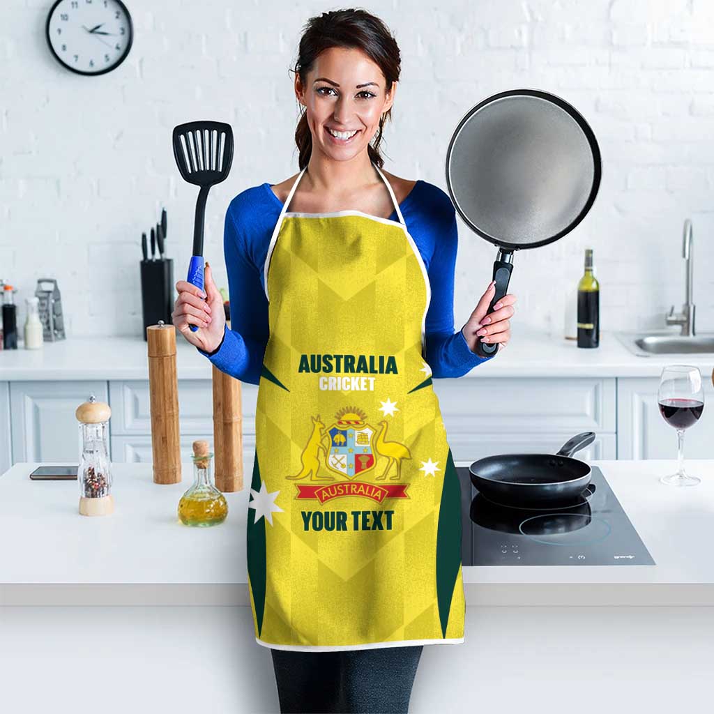 Australia Cricket Custom Apron Go Aussie Dynamic Yellow - Aussie Hoodie