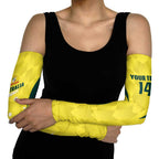 Australia Cricket Custom Arm Sleeves Go Aussie Dynamic Yellow - Aussie Hoodie