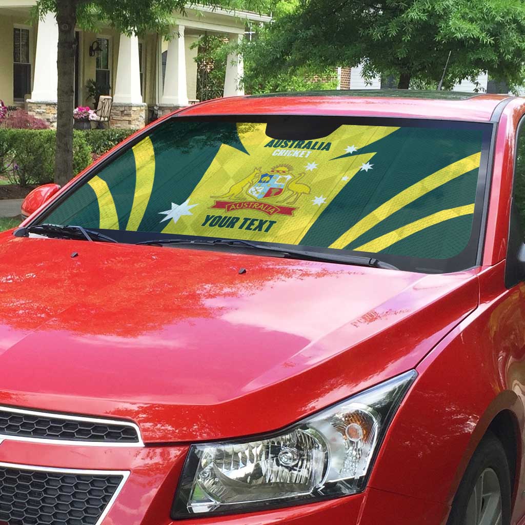 Australia Cricket Custom Auto Sun Shade Go Aussie Dynamic Yellow - Aussie Hoodie