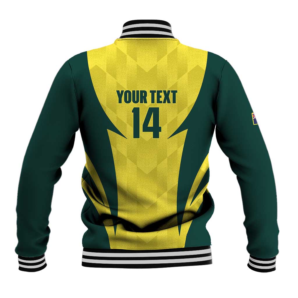 Australia Cricket Custom Baseball Jacket Go Aussie Dynamic Yellow - Aussie Hoodie
