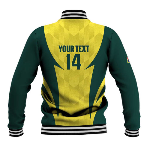 Australia Cricket Custom Baseball Jacket Go Aussie Dynamic Yellow - Aussie Hoodie