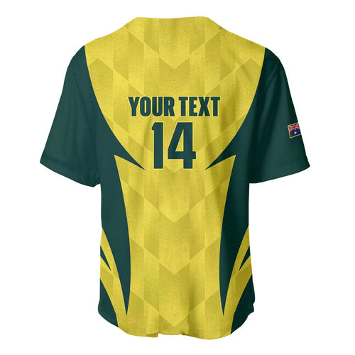 Australia Cricket Custom Baseball Jersey Go Aussie Dynamic Yellow - Aussie Hoodie
