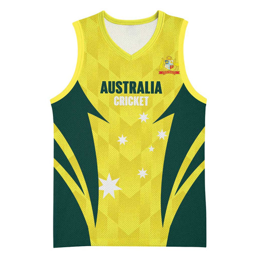 Australia Cricket Custom Basketball Jersey Go Aussie Dynamic Yellow - Aussie Hoodie