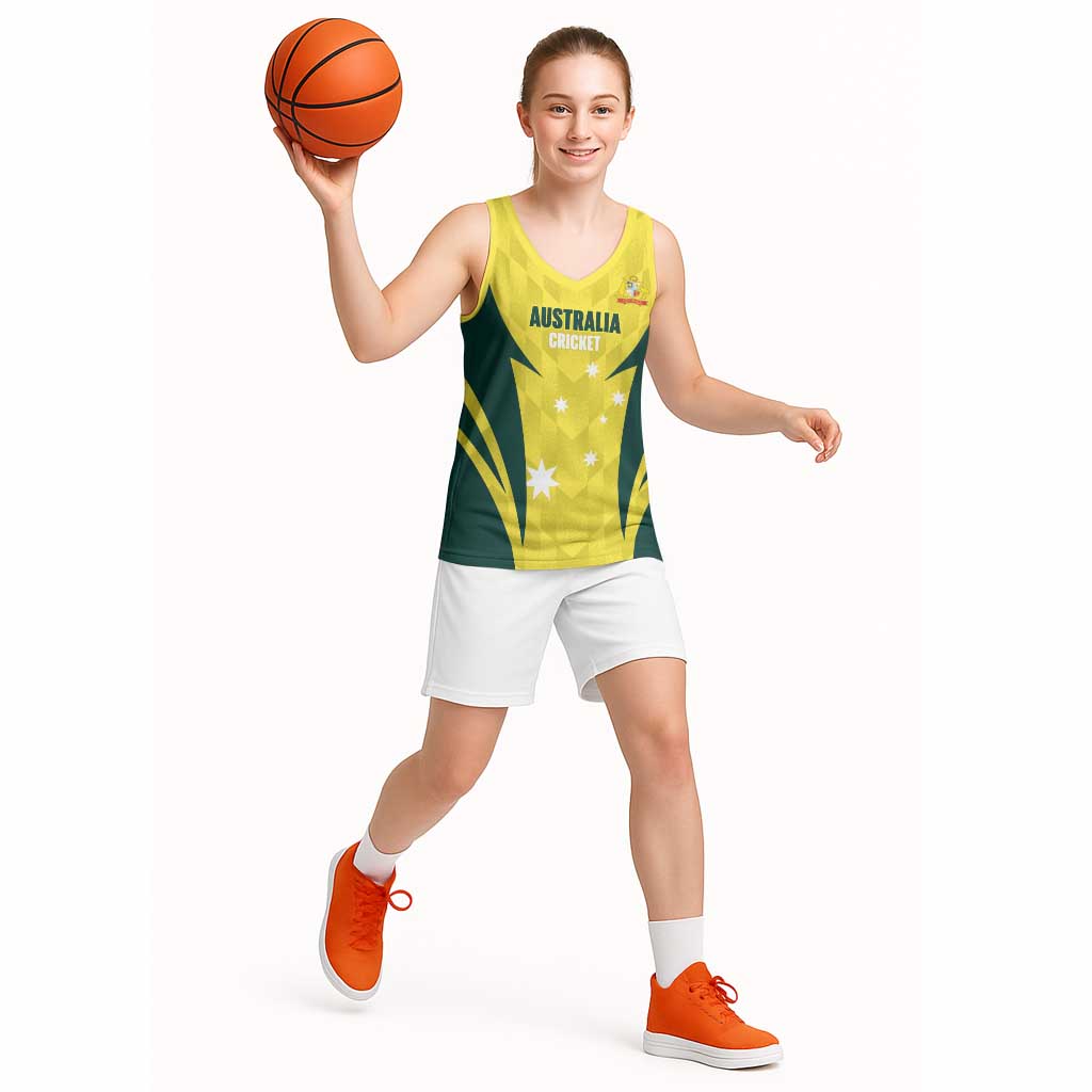 Australia Cricket Custom Basketball Jersey Go Aussie Dynamic Yellow - Aussie Hoodie