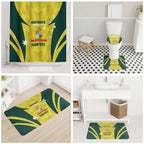 Australia Cricket Custom Bathroom Set Go Aussie Dynamic Yellow - Aussie Hoodie